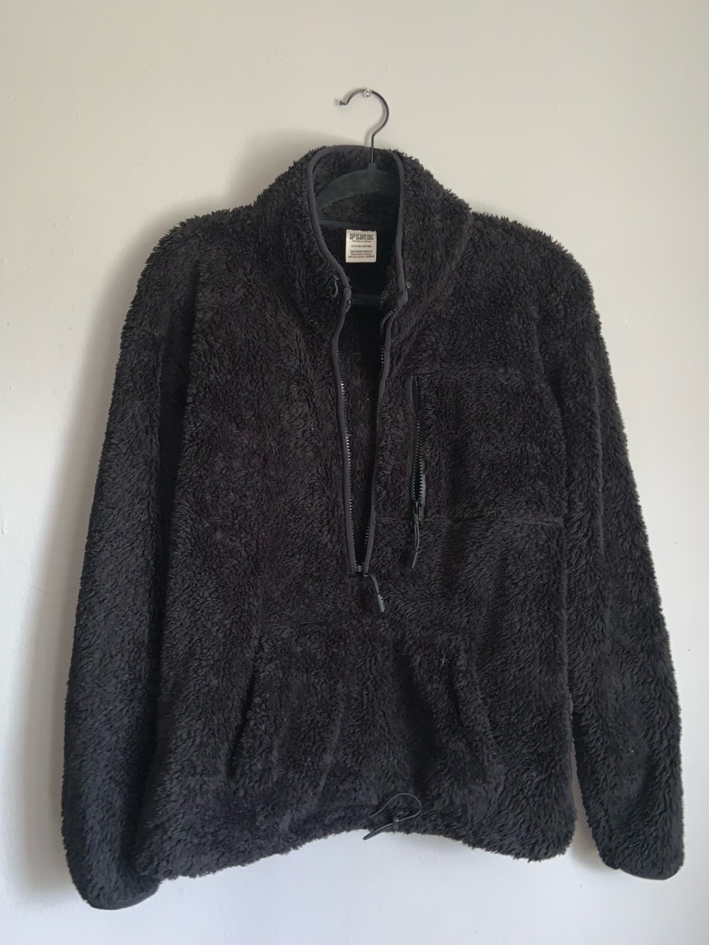 Victoria's Secret PINK Teddy Sherpa Half-Zip Pullover - Black
